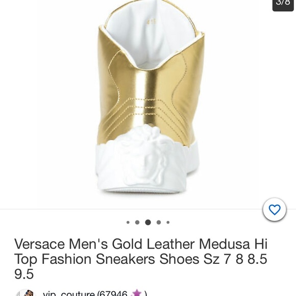 Versace gold and white Medusa sneakers - Picture 6 of 6